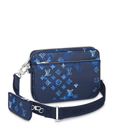 blue louis vuitton pouch|louis vuitton pouch with strap.